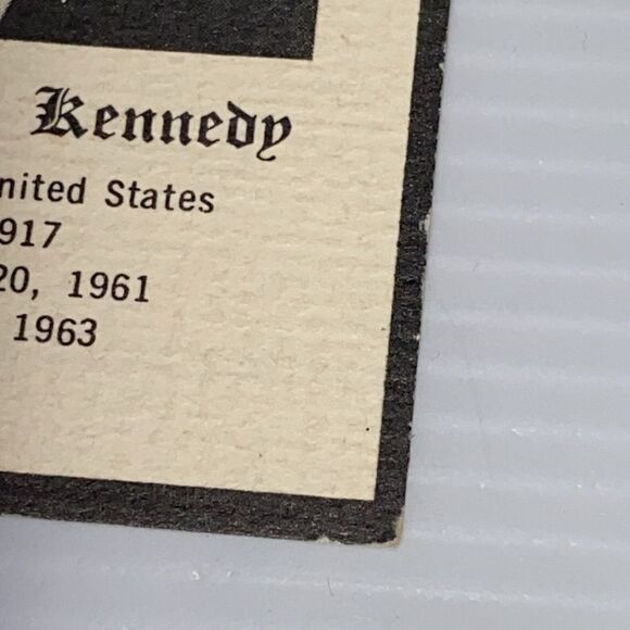 Vintage Original 1963 John F. Kennedy Catholic Funeral Prayer Memorial Card - Picture 4 of 9
